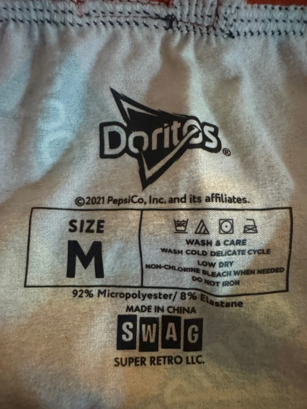 PEPSI CO SWAG DORITOS Men’s Brief Shorts M Medium Red Black $20 NWOT